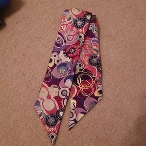 Coach silk bag scarf